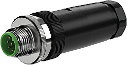 7000-17301-0000000 M12 male 0° A-cod. screw terminal 8-pol., max. 0.5mm², 6 - 8mm
