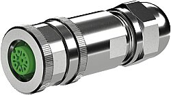 7000-17361-0000000 M12 female 0° A-cod. screw terminal 8-pol., max. 0.5mm², 6 - 8mm, shielded