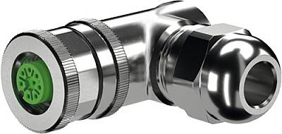 7000-17371-0000000 M12 female 90° A-cod. screw terminal 8-pol., max. 0.5mm², 6 - 8mm, shielded - 1