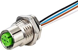 7000-19185-9790020 M12 female recept. A-cod. rear TPE-wires 12x0.14 0.2m