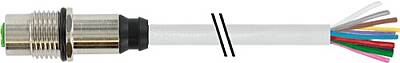 7000-19197-3010500 M12 female recept. A-cod. rear PUR 12x0.25 gy UL/CSA+drag ch. 5m - 1