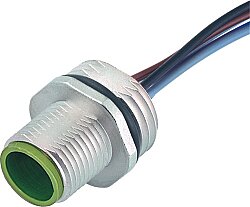 7000-20201-9300100 M12 male recept. C-cod. front PP-wires 3x0.75 1m