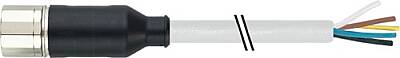 7000-23011-3330500 M23 female 0° with cable PUR 4x0.34+3x0.75 gy drag ch. 5m - 1