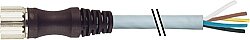 7000-23211-4483500 M23 female 0° with cable PUR 8x0.5+3x1.0 gy UL/CSA+drag chain 35m