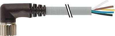 7000-23311-3631500 M23 female 90° with cable PUR 8x0.34+3x0.75 gy drag ch. 15m - 1