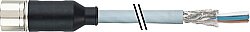 7000-23751-4010600 M23 female 0° with cable shielded PUR 0.34+0.75 shielded gy UL/CSA+drag ch. 6m