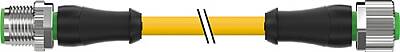 7000-40001-0330150 M12 male 0° / M12 female 0° A-cod. PUR 3x0.34 ye UL/CSA+drag ch. 1.5m - 2