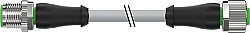 7000-40001-2130800 M12 male 0° / M12 female 0° A-cod. PVC 3x0.34 gy UL/CSA 8m - 1