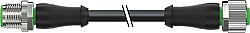 7000-40041-6150380 M12 male 0° / M12 female 0° A-cod. PVC 5x0.34 bk UL/CSA 3.8m