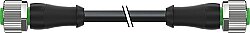 7000-40051-6350060 M12 female 0° / M12 female 0° A-cod. PUR 5x0.34 bk UL/CSA+drag ch. 0.6m