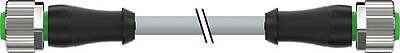7000-40071-2140080 M12 female 0° / M12 female 0° A-cod. PVC 4x0.34 gy UL/CSA 0.8m - 1