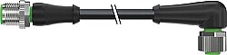 7000-40121-6140880 M12 male 0° / M12 female 90° A-cod. PVC 4x0.34 bk UL/CSA 8.8m - 2