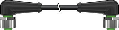 7000-40291-7320300 M12 female 90° / M12 female 90° A-cod. PUR 5x0.34 bk UL/CSA+drag ch. 3m - 1