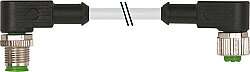 7000-40301-2130150 M12 male 90° / M12 female 90° A-cod. PVC 3x0.34 gy UL/CSA 1.5m