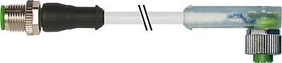 7000-40321-2330700 M12 male 0° / M12 female 90° A-cod. LED PUR 3x0.34 gy UL/CSA+drag ch. 7m - 1