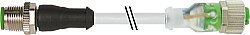 7000-40331-2330250 M12 male 0° / M12 female 0° A-cod. LED PUR 3x0.34 gy UL/CSA+drag ch. 2.5m