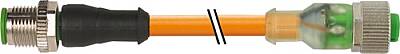 7000-40331-8450060 M12 male 0° / M12 female 0° A-cod. LED PUR 3x0.34 or UL/CSA+robot+drag ch. 0.6m - 1