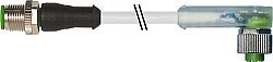 7000-40341-2340800 M12 male 0° / M12 female 90° A-cod. LED PUR 4x0.34 gy UL/CSA+drag ch. 8m