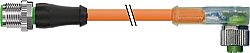 7000-40351-8460060 M12 male 0° / M12 female 90° A-cod. LED PUR 4x0.34 or UL/CSA+robot+drag ch. 0.6m