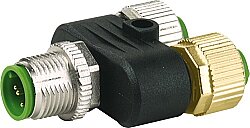 7000-42141-0000000 T-Coupler M12 male / 2x M12 female A-cod. shielded 5-pol. / 2x 5-pol.