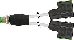 7000-42401-2260060 Y-Distributor M12 male / MSUD valve plug A-18mm PUR 3x0.75 gy UL/CSA 0.6m