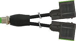 7000-42401-6161000 Y-Distributor M12 male / MSUD valve plug A-18mm PVC 3x0.75 bk 10m