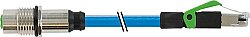 7000-44851-6770500 M12 fem. recept. D-cod. rear/RJ45 male 0° shielded PUR 1x4xAWG22 shielded bu UL/CSA+drag ch. 5m