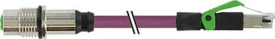 7000-44851-7980050 M12 fem. recept. D-cod. rear/RJ45 male 0° shielded PUR 1x4xAWG22 shielded vt UL/CSA+drag ch. 0.5m - 1