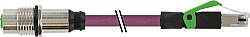 7000-44851-7980200 M12 fem. recept. D-cod. rear/RJ45 male 0° shielded PUR 1x4xAWG22 shielded vt UL/CSA+drag ch. 2m