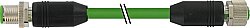 7000-46041-8020180 M12 male 0° / M12 female 0° A-cod. shielded PUR 4x0.5+2x0.25 shielded gn UL/CSA+drag ch. 1.8m