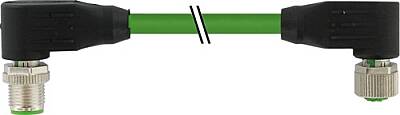 7000-46061-8021000 M12 male 90° / M12 female 90° A-cod. shielded PUR 4x0.5+2x0.25 shielded gn UL/CSA+drag ch. 10m - 1