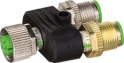 7000-46101-0000000 T-Coupler M12 female/ 2x M12 male A-cod. shielded 6-pol., CUBE67
