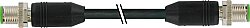 7000-47001-8050036 M12 male 0° / M12 male 0° Y-cod. shielded PUR AWG20/26 shielded bk UL/CSA+drag ch. 0.36m
