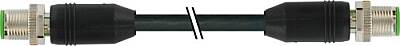 7000-47001-8050900 M12 male 0° / M12 male 0° Y-cod. shielded PUR AWG20/26 shielded bk UL/CSA+drag ch. 9m - 1