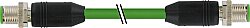 7000-47001-8310300 M12 male 0° / M12 male 0° Y-cod. shielded PUR AWG20/26 shielded gn UL/CSA+drag ch. 3m