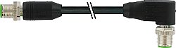 7000-47011-8050750 M12 male 0° / M12 male 90° Y-cod. shielded PUR AWG20/26 shielded bk UL/CSA+drag ch. 2m