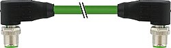 7000-47021-8310160 M12 male 90° / M12 male 90° Y-cod. shielded PUR AWG20/26 shielded gn UL/CSA+drag ch. 1.6m