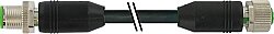 7000-48001-6071000 M12 male 0° / M12 female 0° A-cod. PVC 8x0.25 bk UL/CSA 10m