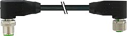 7000-48021-7220700 M12 male 90° / M12 female 90° A-cod. PUR 8x0.25 bk UL/CSA+drag ch. 7m