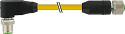 7000-48031-1140500 M12 male 0° / M12 female 0° A-cod. PUR 8x0.25 ye UL/CSA+drag ch. 5m