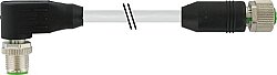 7000-48061-2911000 M12 male 90° / M12 female 0° A-cod. shielded PUR 8x0.25 shielded gy UL/CSA+drag ch. 10m