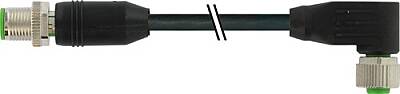 7000-53021-7050350 M12 male 0° / M12 female 90° A-cod. PUR 12x0.14 bk UL/CSA+drag ch. 3.5m - 1