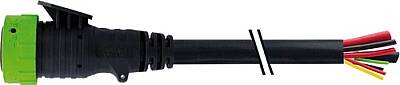 7000-70501-H020800 ISOBUS male with cable PUR 2x10+2x2,5+1x4x0,5 bk 8m - 1