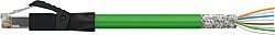 7000-74111-7900100 RJ45 male 0° with cable Gigabit PUR 4x2xAWG26 shielded gn UL/CSA 1m