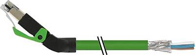7000-74121-7932000 RJ45 male 45° up with cable shielded PUR 1x4xAWG22 shielded gn UL/CSA+torsion 20m - 1