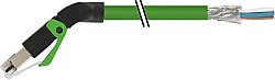 7000-74141-7960060 RJ45 male 45° down with cable shielded PUR 1x4xAWG22 shielded gn UL/CSA+drag ch. 0.6m