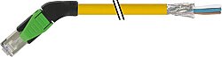 7000-74161-6750150 RJ45 male 45° left with cable shielded PUR 1x4xAWG22 shielded ye UL/CSA+drag ch. 1.5m