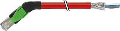7000-74161-7920150 RJ45 male 45° left with cable shielded PUR 1x4xAWG22 shielded rd UL/CSA+drag ch. 1.5m - 1