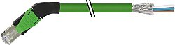 7000-74161-7960750 RJ45 male 45° left with cable shielded PUR 1x4xAWG22 shielded gn UL/CSA+drag ch. 7.5m