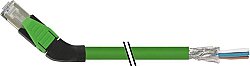 7000-74181-7960150 RJ45 male 45° right with cable shielded PUR 1x4xAWG22 shielded gn UL/CSA+drag ch. 1.5m